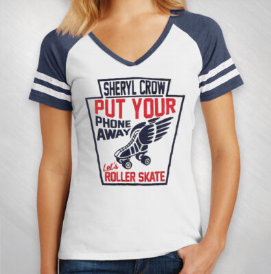 Ladies Roller Skate V-Neck